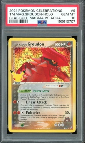 Pokemon TCG Celebrations #9 Team Magma's Groudon Classic Collection PSA 10