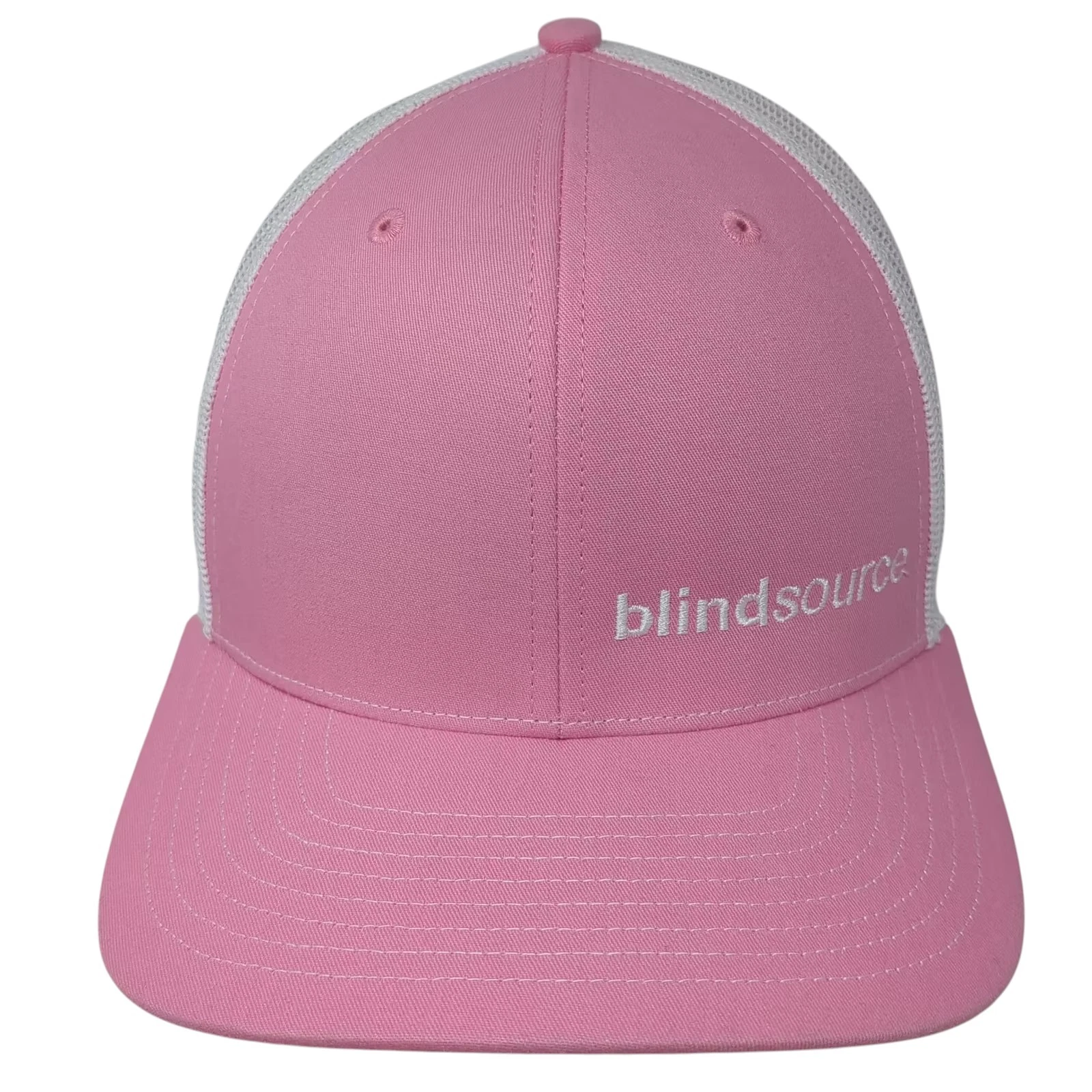 Richardson Trucker Hat Pink White OS Embroidered Blindsource 112 Adjustable