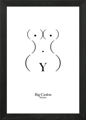 Großes Caslon gerahmtes Wandbild Poster Leinwanddruck Bild