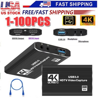 4K Audio Video Capture Card USB 3.0 HDMI Video Capture Device Full LOT Recording