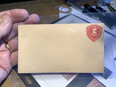 US # 107LU1   XF. METROPOLITAN EXPRESS.  1855 unused  Laid paper  Entire COVER