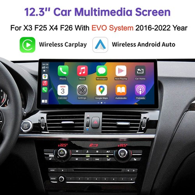 #ad #ad 12.3’ Wireless CarPlay Android Auto Touchscreen For BMW X3 F25 X4 F26 EVO System $226.59