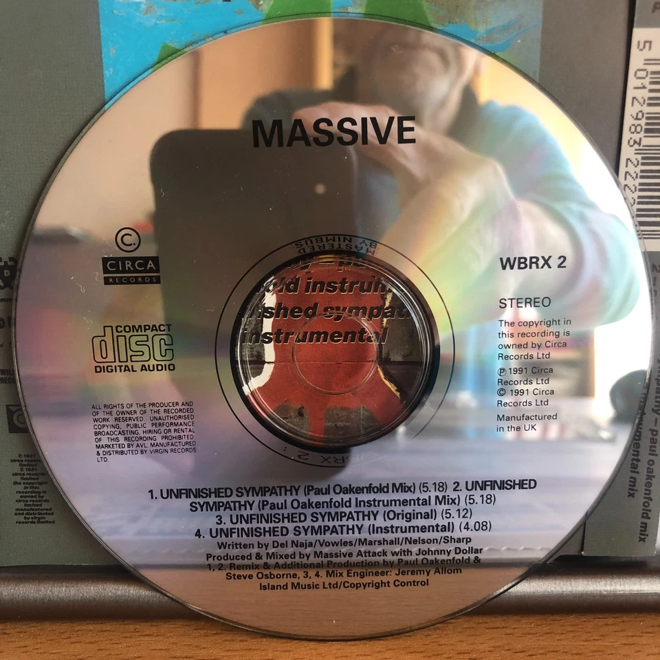 Massive Attack – Unfinished Sympathy - 4 Track Maxi Single CD 1991 - Bild 3 von 3