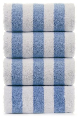 Turkuoise Turkish Towel Large Turkish Beach Towel, Pool Towel with Cabana Str...