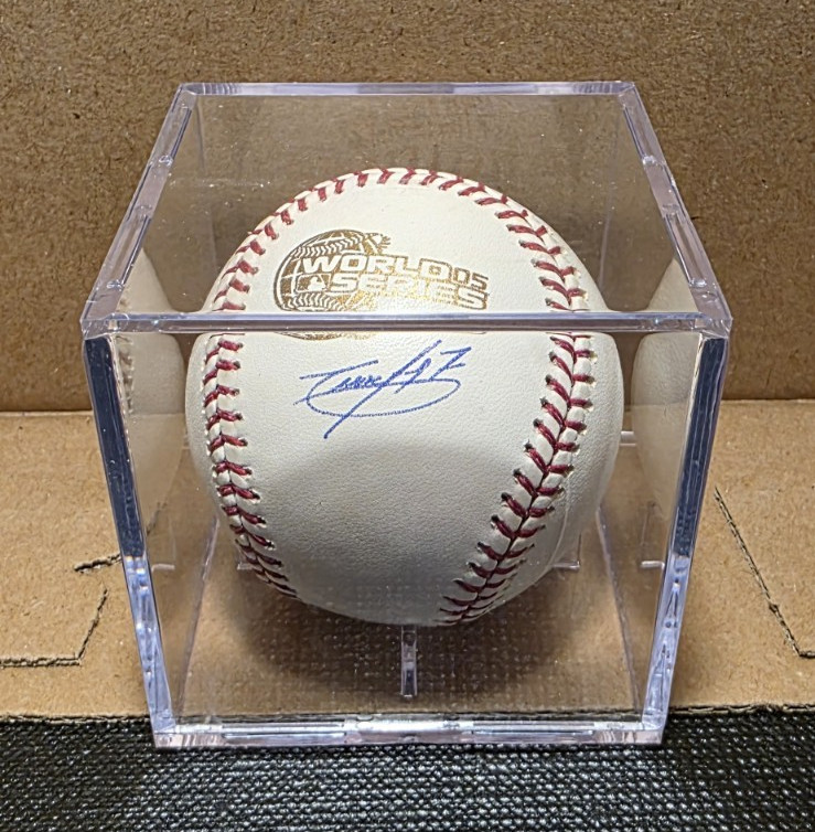 Timo Perez Chicago White Sox Signed 2005 World Series Logo Baseball BAS COA