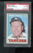 1967 Topps #150 Mickey Mantle New York Yankees EX-MT PSA 6 Graded Baseball Card