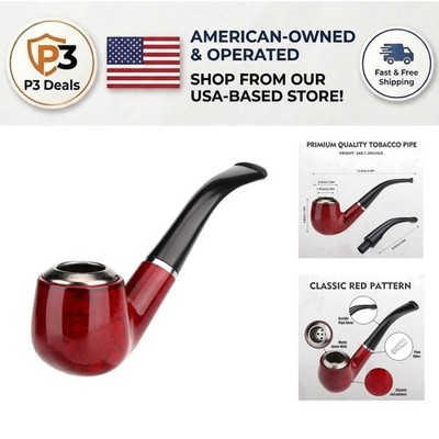 Vibrant Red Captain Pipe - Durable Resin Billiard Pipe for Enthusiasts
