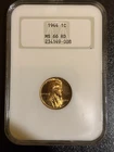 1944 Lincoln Cent Old NGC Fatty MS 66 Red