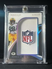 2020 Panini Immaculate AJ Dillon 1/1 NFL Shield Rookie Helmets Panthers Packers