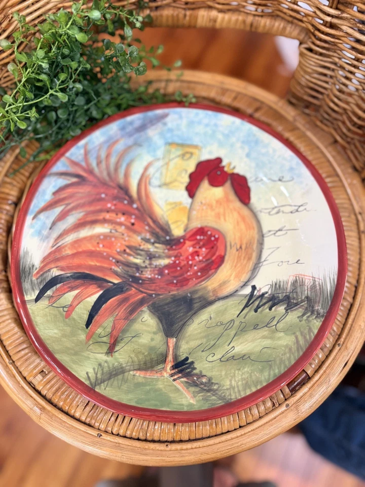 "5 platos de cena Susan Winget International LE ROOSTER 11"" certificados"  Foto 2 de 4