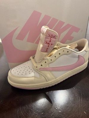 Travis Scott Air Jordan 1 Low Top Shy Pink Sneaker White/Pink Sail IQ7604-100
