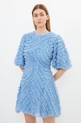 Karen Millen Minikleid UK6 in Blau UVP 229£