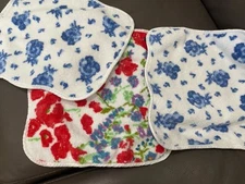 D. Porthault France (3) Washcloths 100% Cotton Terry 11”x11”