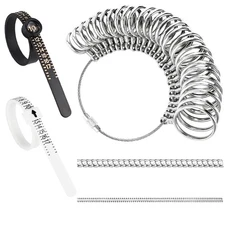 Ring Sizer Measuring Tool Kit Ring Sizing Kit Metal Ring Measurer and Ring Si...
