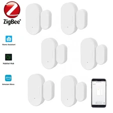 New Zigbee Wireless Window Door Smart Contact Sensors Fit Alexa Home Assistant