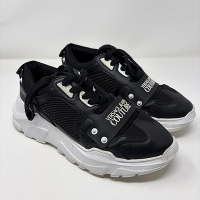 VERSACE JEANS COUTURE Sneaker Mens 9 Black Speedtrack Sneakers