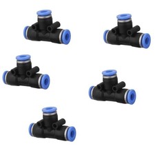 5pcs 1/4" 6mm Pneumatic Connectors Tube Touch Push Fitting