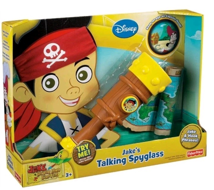 Jake Neverland Pirates Spyglass Talking Disney Jr Toy Mattel Hook