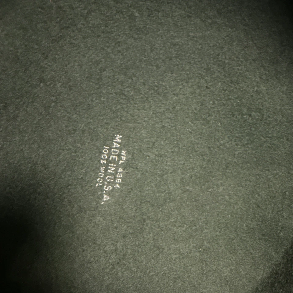 Sombrero Kathy Jeanne 100% Lana Verde Con Flores Naranja 4384 Romántico Hecho en EE. UU. Foto 4 de 4