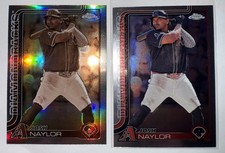 Josh Naylor 2025 Topps Chrome #15 Sepia Refractor Diamondbacks PLUS Base Card