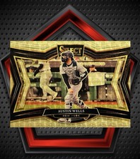 Austin Wells *1/1* 2025 Panini Select Diamond Level Gold Vinyl #277 Yankees MLB