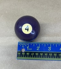 Vintage Number 4 Solid Purple Ball Billiard Pool Ball 2 1/4" Pre-owned