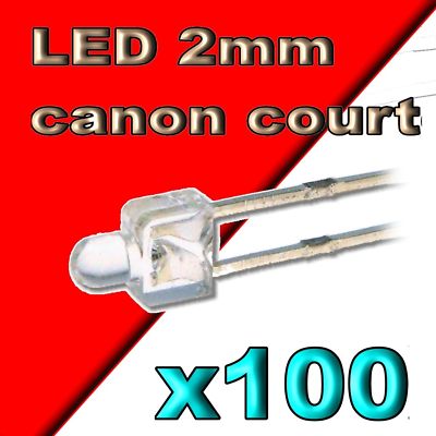 LED 2mm Canon Court &eacute;clairage Blanc 303 : Mod&eacute;lisme Et &eacute;lectronique