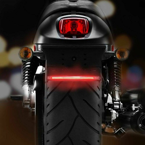 MOTORCYCLE LED STRIPS BAR BRAKE TAIL LIGHT TURN SIGNALS FOR CAFE RACER UNIVERSAL - Picture 2 of 9