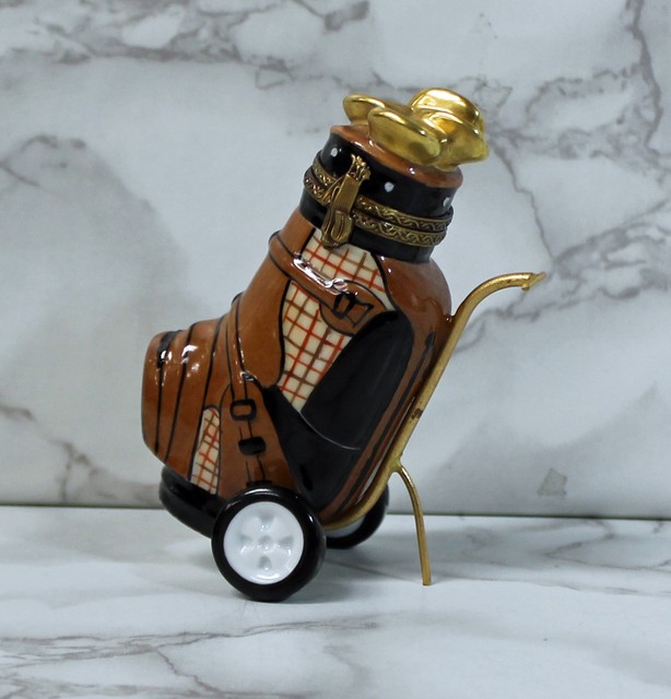 Limoges Trinket Box Golf Bag & Clubs eBay