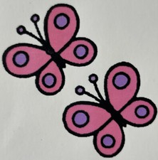 BUTTERFLIES FANCY INTERIOR VINYL Sticker 2pc Washable  Usable  Re-Movable  Walls