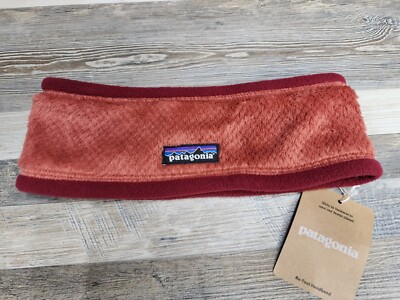 NEW Patagonia Womens Re-Tool Headband Winter Ear Wrap Hat Earmuffs Burgundy Rose