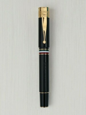 Gioia Partenope schwarz GT Füllfederhalter & Tintenroller - brandneu (UK-Bestand)