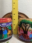 2 Handmade Vtg ISLAND FOLK ART MADE MEXICO Pottery Terracotta Mugs *Moving Sale* — photo 8