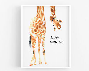 Giraffe Peek A Boo Nursery Wall Art Safari Animals Safari Nursery Decor