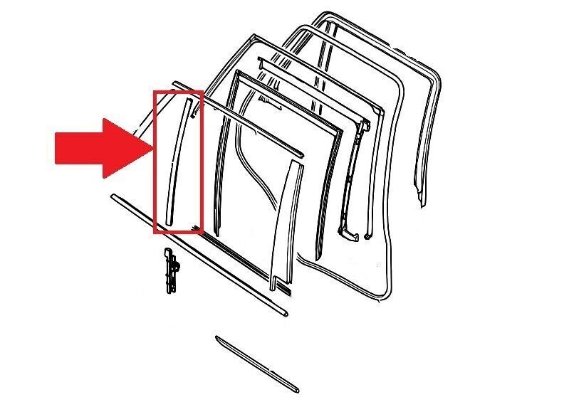 BMW NEW OEM X5 E70 REAR DOOR WINDOW GUIDE APPLIQUE PANEL COVER GLOSS