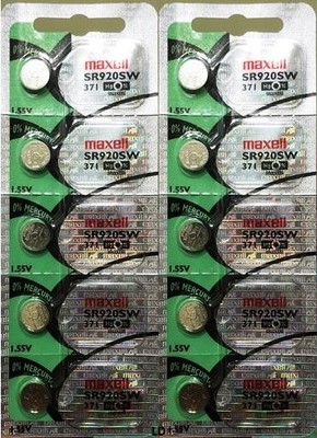Varta E39 2 Batterie Orologio Maxell SR920SW / 371 - Nuove, Autorizzate, Ossido D'Argento Batteria Sr920 Per Orologi - Foto 2