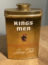 Vintage Kings Men Luxury Talc Powder After Shave Gold Tin Chicago USA