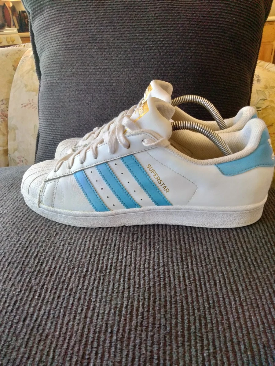 Adidas Shoes Men s 9.5 Superstar Shell Toe Sneakers Blue White
