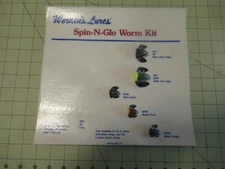 Worden's Lures Salesman Sample Board Spin-N-Glo Worm Kit Fisherman Wall Art