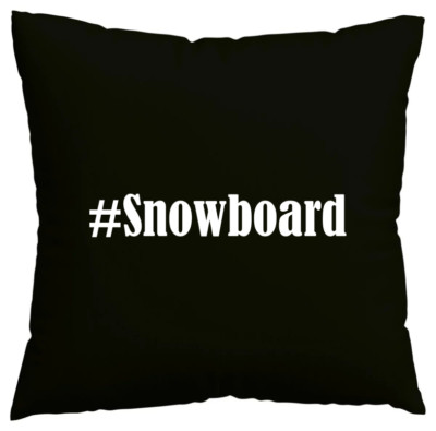 Kissenbezug #Snowboard I love Snowboard Schwarz 146589