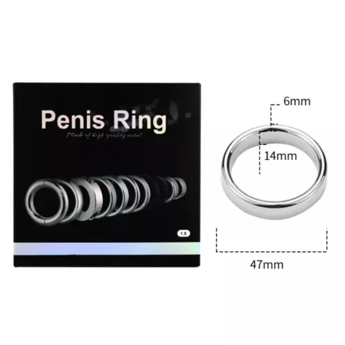Anillo estirador de pene de acero inoxidable para hombres bolas de metal potenciador retraso eyaculación - Imagen 15 de 20