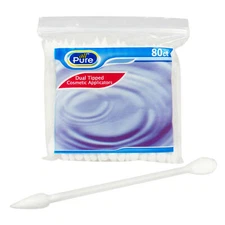 All Pure Cosmetic Applicators - 80 ct - Dual Tipped, Pointed Tip & Flattened tip