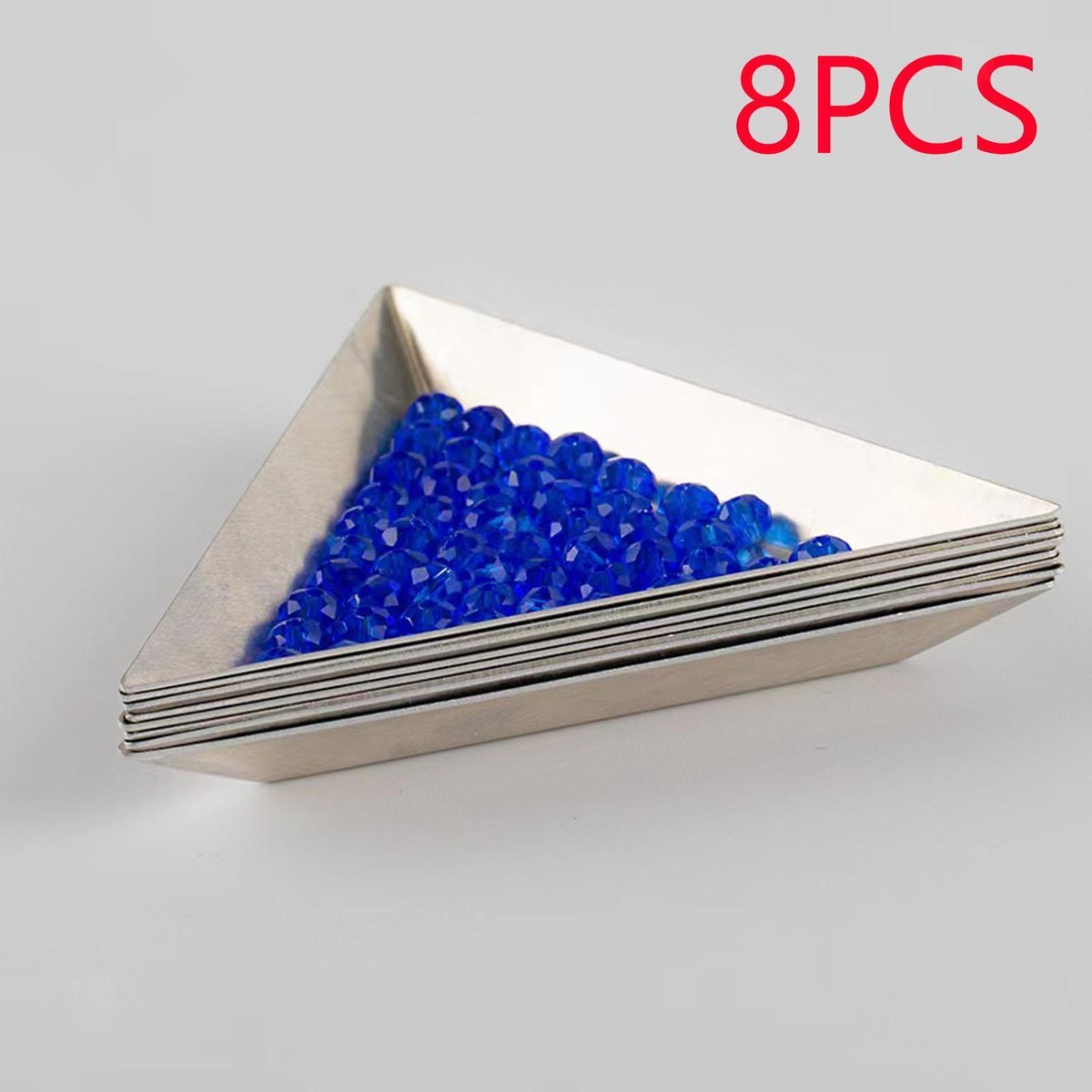 Triangle Sorting Trays - 3.25 Inch Aluminum Organizer For Beads & Crafts (3 Pack)