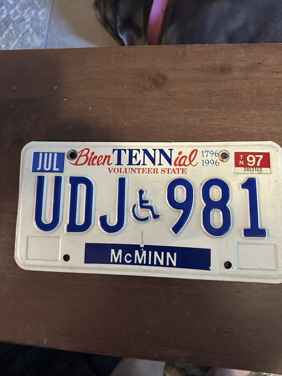 1976 Tennessee bicentennial license plate Udj 981 | eBay