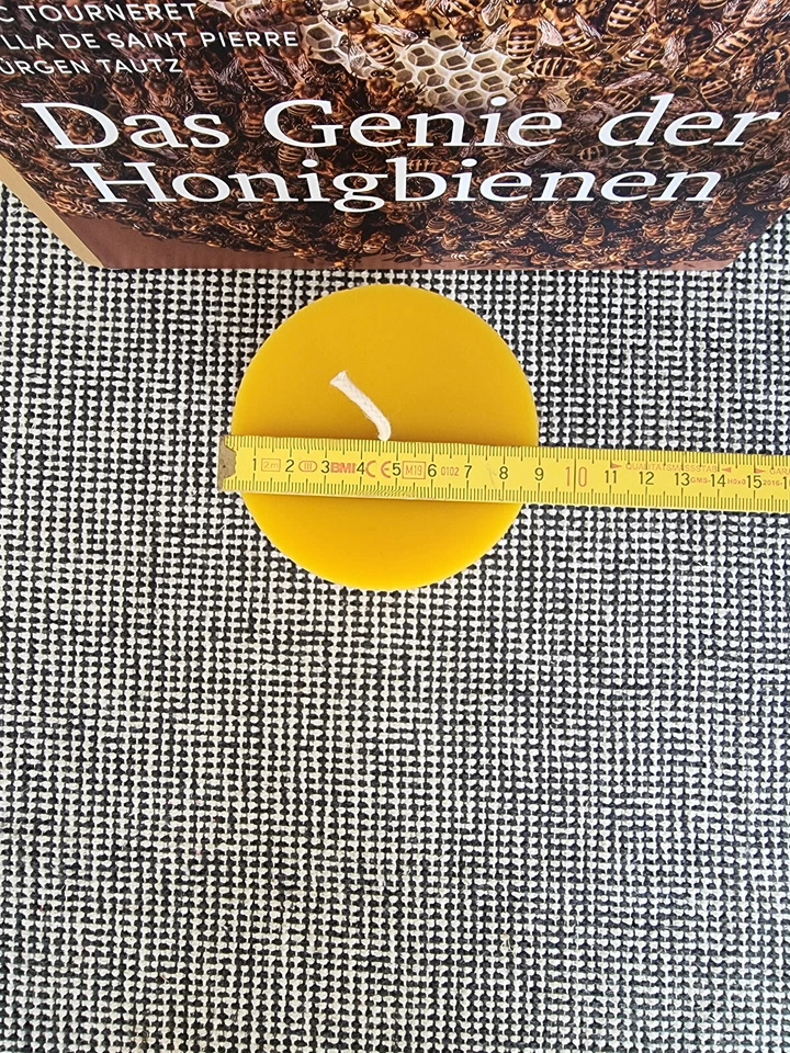 100% große Bienenwachs Kerze 1,2 kg / 1200g aus Solarenergie - Bild 2 von 4