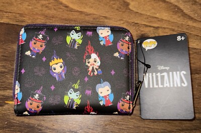 Funko Pop Wallet Disney Villains Maleficent Cruella Evil Queen Lady Tremaine NEW