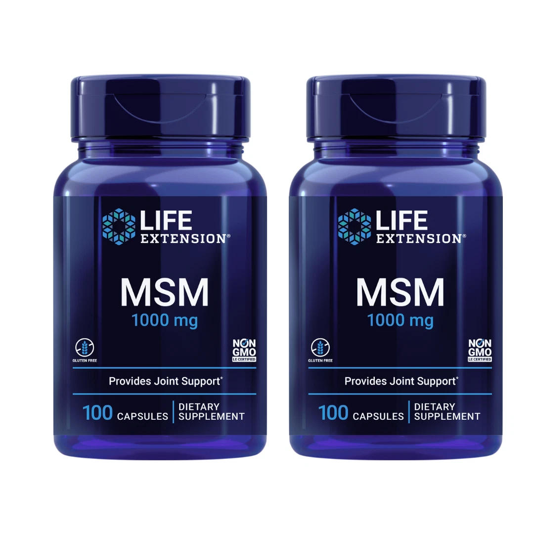 Complément Alimentaire Life Extension MSM 1000 Mg - Boîte De 100 Capsules - Neuf