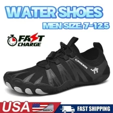 US Men's Quick Dry Water Shoes Barefoot Swimming Diving Beach Wading Shoes