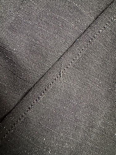 Festliche Kofferhose Pflegeleicht leicht glitzernd Schwarz Silber M-L Elastisch - Bild 6 von 13