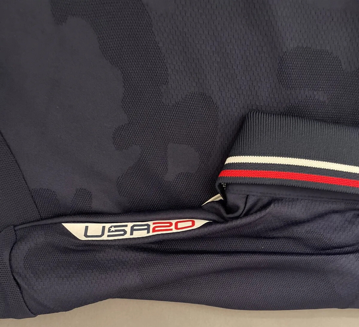 RLX Ryder Cup Golf Shirt Polo Logo Camo Ralph Lauren Medium Navy